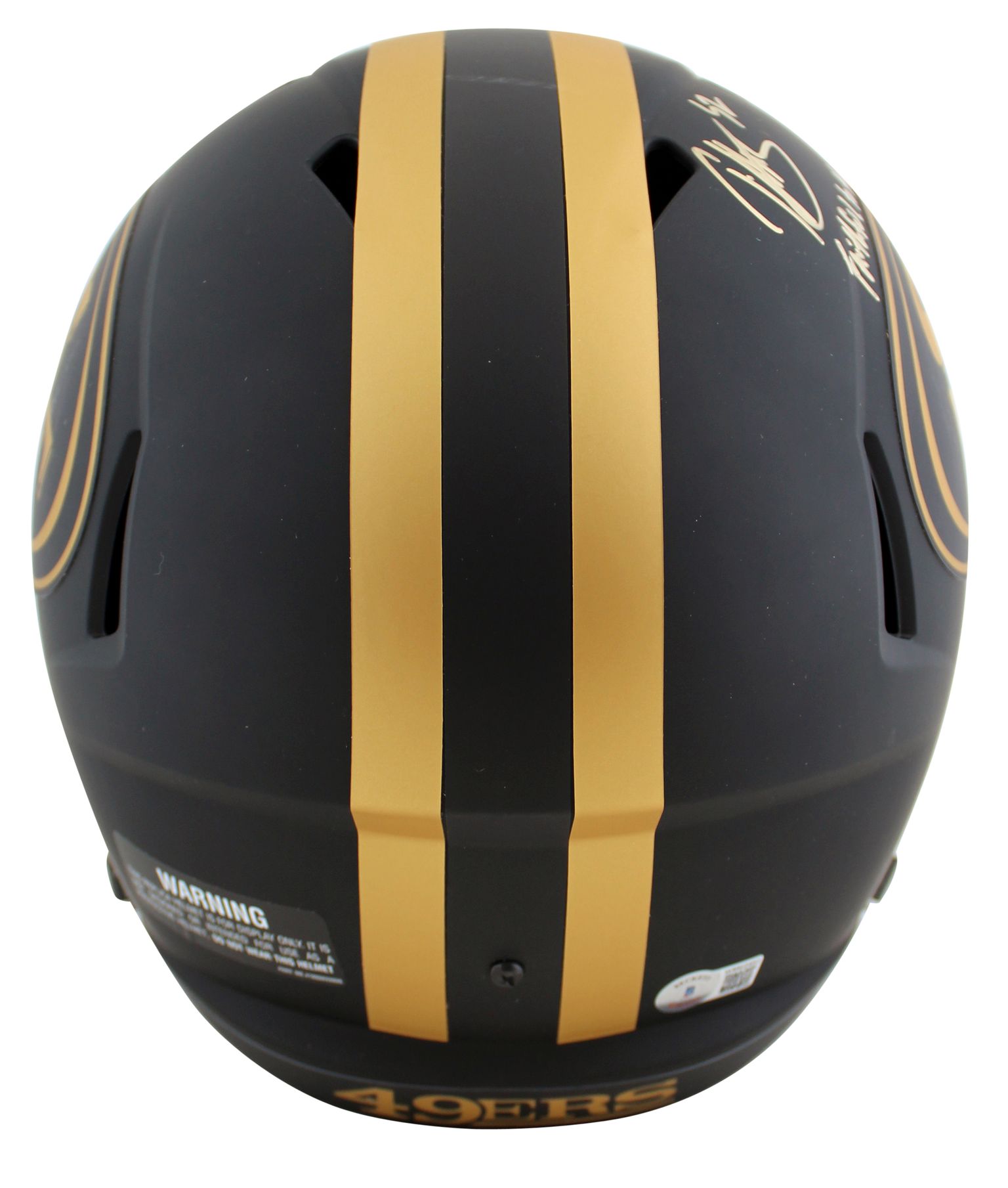 Patrick Willis Signed 49ers Full-Size Eclipse Alternate Speed Helmet Inscribed "Faithful to the Bay" (Beckett) at PristineAuction.com Patrick Willis Signed 49ers Full-Size Eclipse Alternate Speed Helmet Inscribed "Faithful to the Bay" (Beckett) at PristineAuction.com