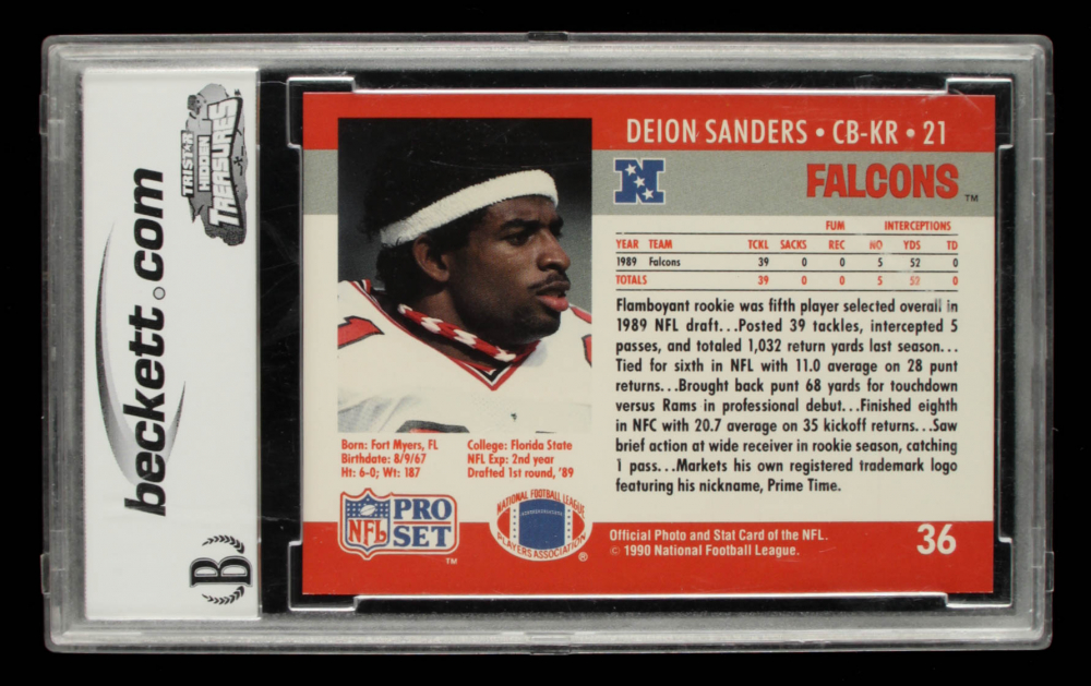Deion Sanders 1990 FACT Pro Set Cincinnati 36 W6 (BCCG 10) Pristine