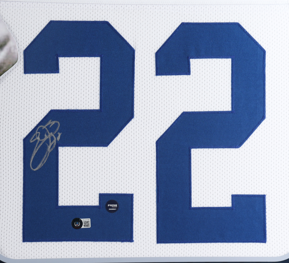 Emmitt Smith Signed 35x43 Custom Framed Jersey (Beckett Hologram & Prova Hologram) at PristineAuction.com Emmitt Smith Signed 35x43 Custom Framed Jersey (Beckett Hologram & Prova Hologram) at PristineAuction.com