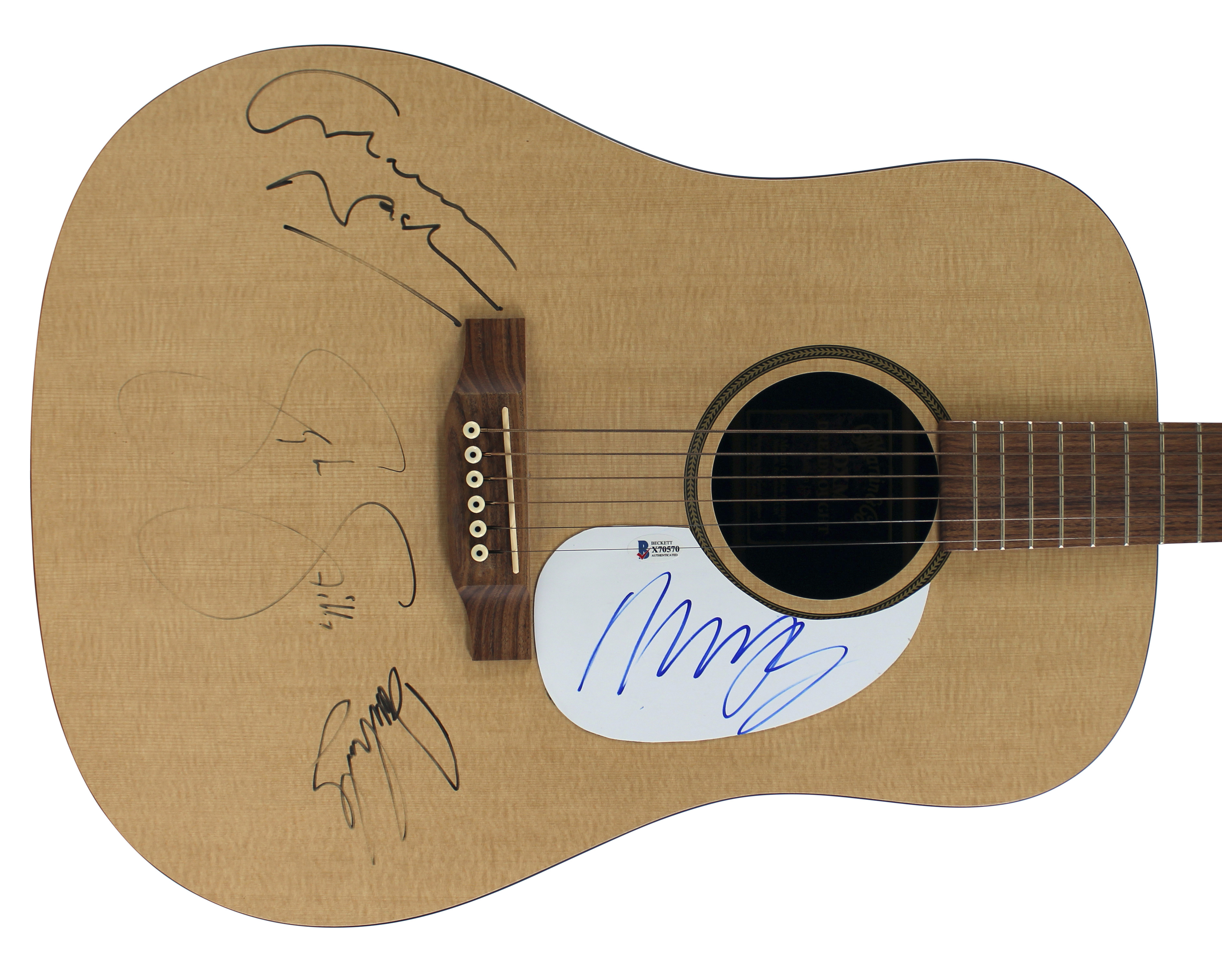 Martin & Co. Acoustic Guitar Band-Signed by David Crosby, Graham Nash, Stephen Stills & Neil Young (Beckett LOA) at PristineAuction.com Martin & Co. Acoustic Guitar Band-Signed by David Crosby, Graham Nash, Stephen Stills & Neil Young (Beckett LOA) at PristineAuction.com