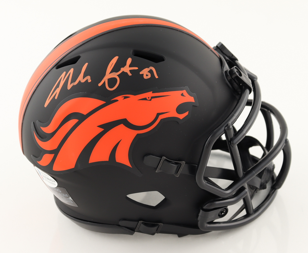 Noah Fant Signed Broncos Eclipse Alternate Speed Mini Helmet (Beckett COA) at PristineAuction.com Noah Fant Signed Broncos Eclipse Alternate Speed Mini Helmet (Beckett COA) at PristineAuction.com