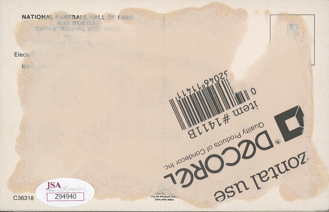 Ted Williams Signed Gold Hall of Fame Plaque Postcard (JSA LOA) at PristineAuction.com Ted Williams Signed Gold Hall of Fame Plaque Postcard (JSA LOA) at PristineAuction.com