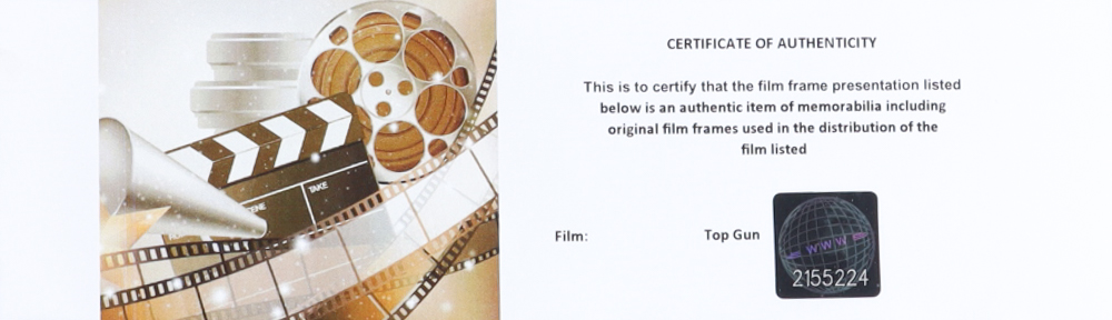 "Top Gun" LE 8x10 Custom Matted Original Film / Movie Cell Display at PristineAuction.com "Top Gun" LE 8x10 Custom Matted Original Film / Movie Cell Display at PristineAuction.com