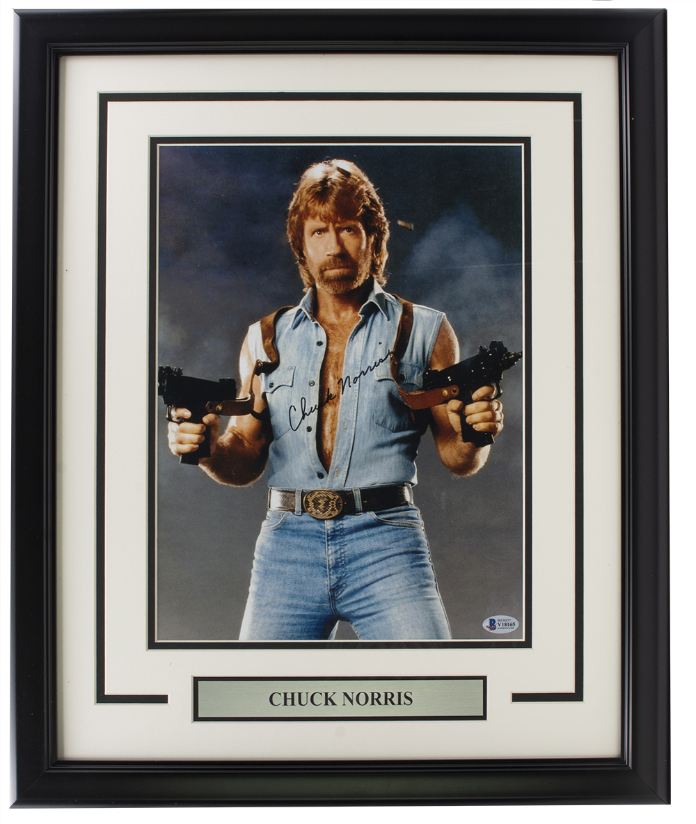 Chuck Norris Signed "Invasion U.S.A." 16x20 Custom Framed Photo Display (Beckett) at PristineAuction.com Chuck Norris Signed "Invasion U.S.A." 16x20 Custom Framed Photo Display (Beckett) at PristineAuction.com