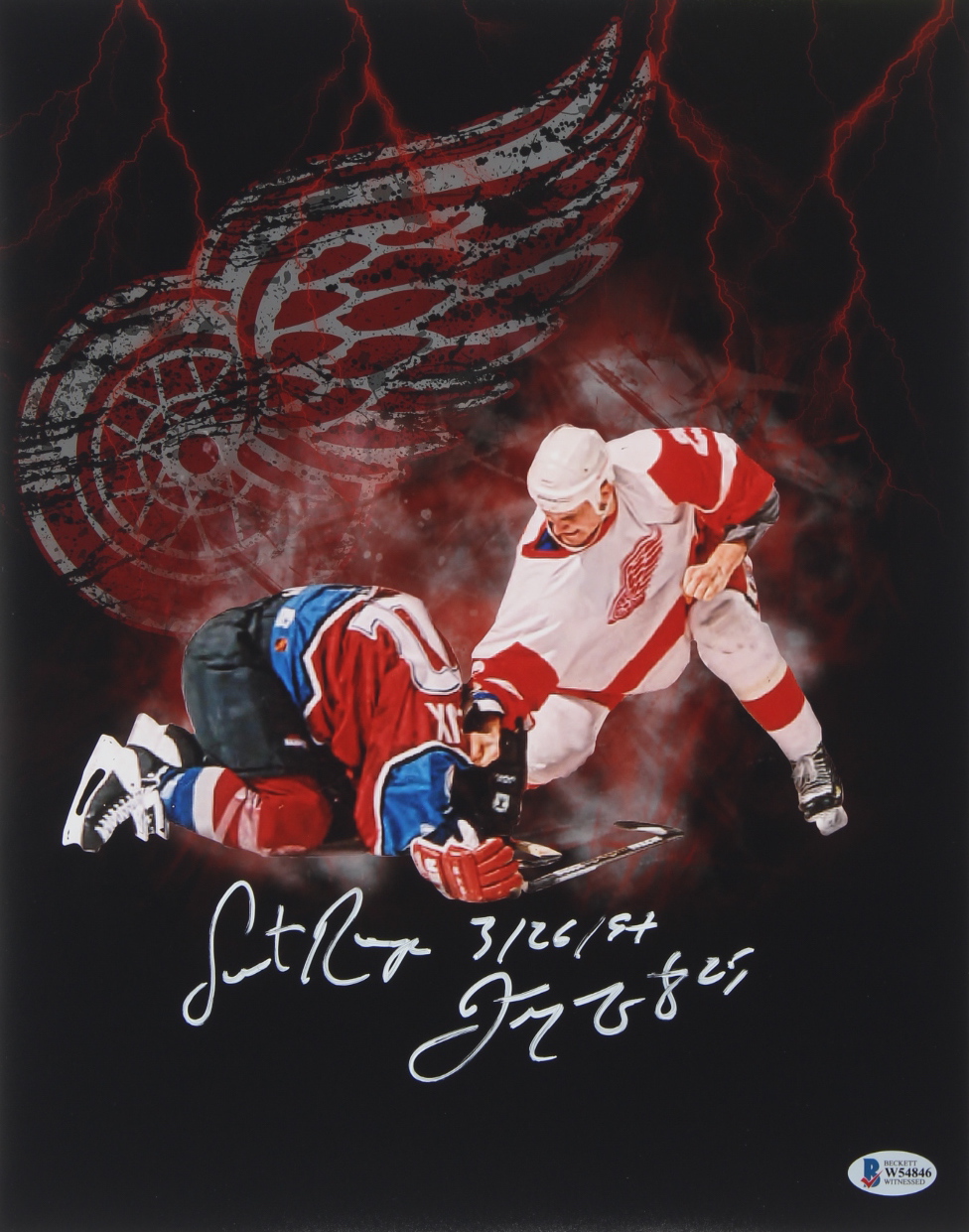 Darren McCarty Signed Red Wings 11x14 Photo Inscribed "Sweet Revenge" & "3/26/97" (Beckett COA) at PristineAuction.com Darren McCarty Signed Red Wings 11x14 Photo Inscribed "Sweet Revenge" & "3/26/97" (Beckett COA) at PristineAuction.com