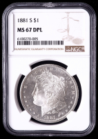 1881-S Morgan Silver Dollar (NGC MS67 Deep Mirror Proof Like) at PristineAuction.com