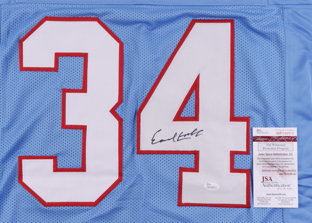 Earl Campbell Signed Career Highlight Stat Jersey (JSA) at PristineAuction.com Earl Campbell Signed Career Highlight Stat Jersey (JSA) at PristineAuction.com