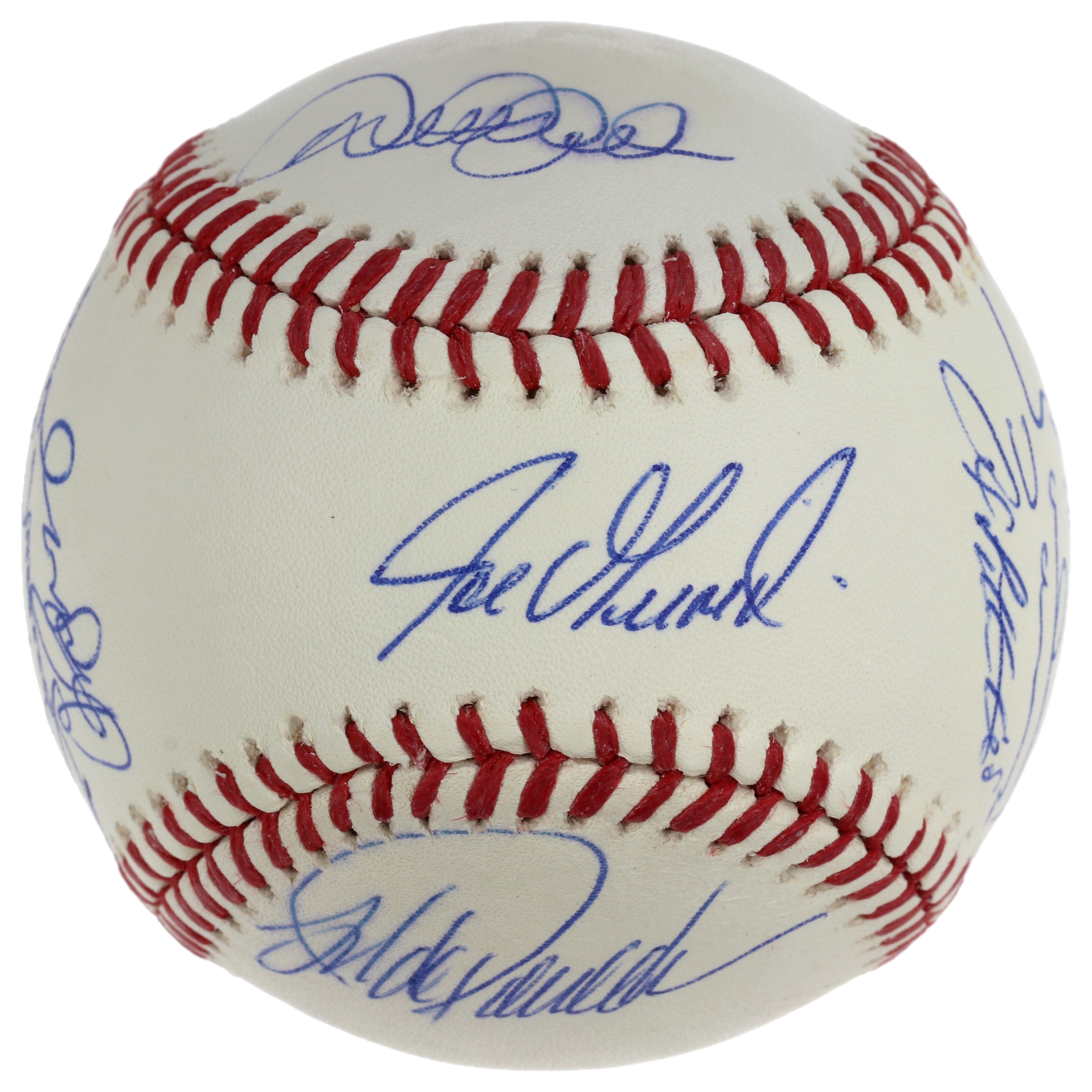 2009 World Series Logo Baseball Team-Signed by (10) with Derek Jeter, Mariano Rivera, Andy Pettitte, Jorge Posada (Steiner & MLB) at PristineAuction.com 2009 World Series Logo Baseball Team-Signed by (10) with Derek Jeter, Mariano Rivera, Andy Pettitte, Jorge Posada (Steiner & MLB) at PristineAuction.com