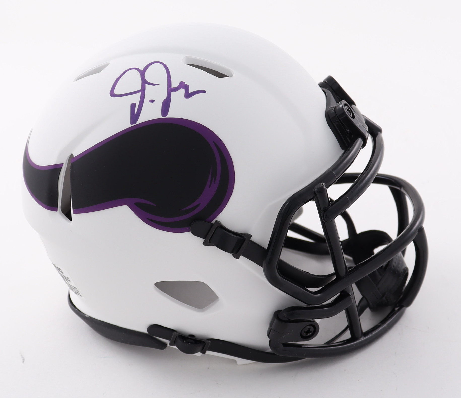 Justin Jefferson Signed Vikings Lunar Eclipse Alternate Speed Mini Helmet (JSA COA) at PristineAuction.com Justin Jefferson Signed Vikings Lunar Eclipse Alternate Speed Mini Helmet (JSA COA) at PristineAuction.com
