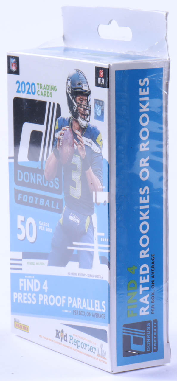 2020 Panini Donruss Football Hanger Box with (50) Cards at PristineAuction.com 2020 Panini Donruss Football Hanger Box with (50) Cards at PristineAuction.com