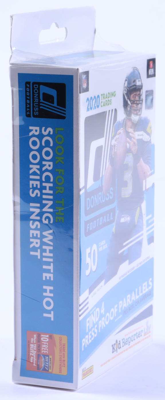2020 Panini Donruss Football Hanger Box with (50) Cards at PristineAuction.com 2020 Panini Donruss Football Hanger Box with (50) Cards at PristineAuction.com