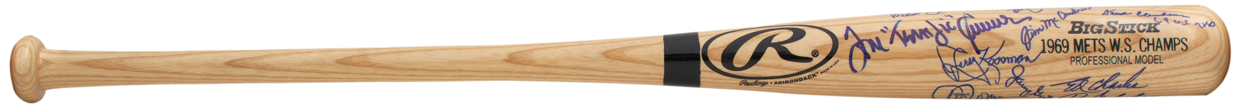 1969 Mets Rawlings Baseball Bat Team-Signed by (18) with Tom Seaver, Bud Harrelson, Wayne Garrett, Jerry Koosman, Ralph Kiner (JSA) at PristineAuction.com 1969 Mets Rawlings Baseball Bat Team-Signed by (18) with Tom Seaver, Bud Harrelson, Wayne Garrett, Jerry Koosman, Ralph Kiner (JSA) at PristineAuction.com