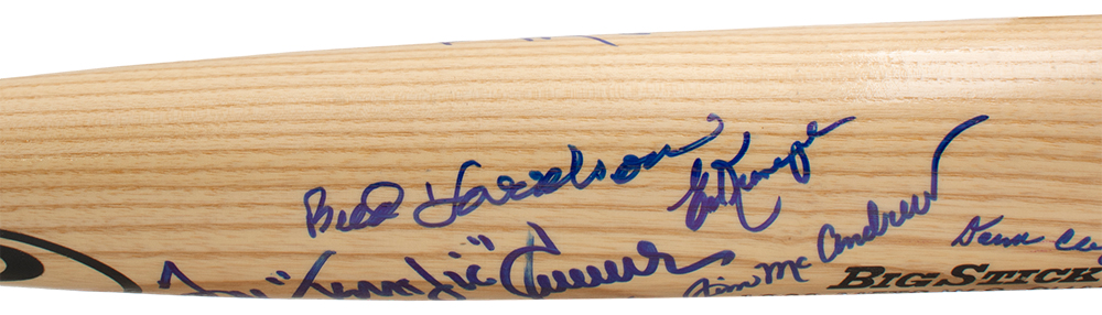 1969 Mets Rawlings Baseball Bat Team-Signed by (18) with Tom Seaver, Bud Harrelson, Wayne Garrett, Jerry Koosman, Ralph Kiner (JSA) at PristineAuction.com 1969 Mets Rawlings Baseball Bat Team-Signed by (18) with Tom Seaver, Bud Harrelson, Wayne Garrett, Jerry Koosman, Ralph Kiner (JSA) at PristineAuction.com