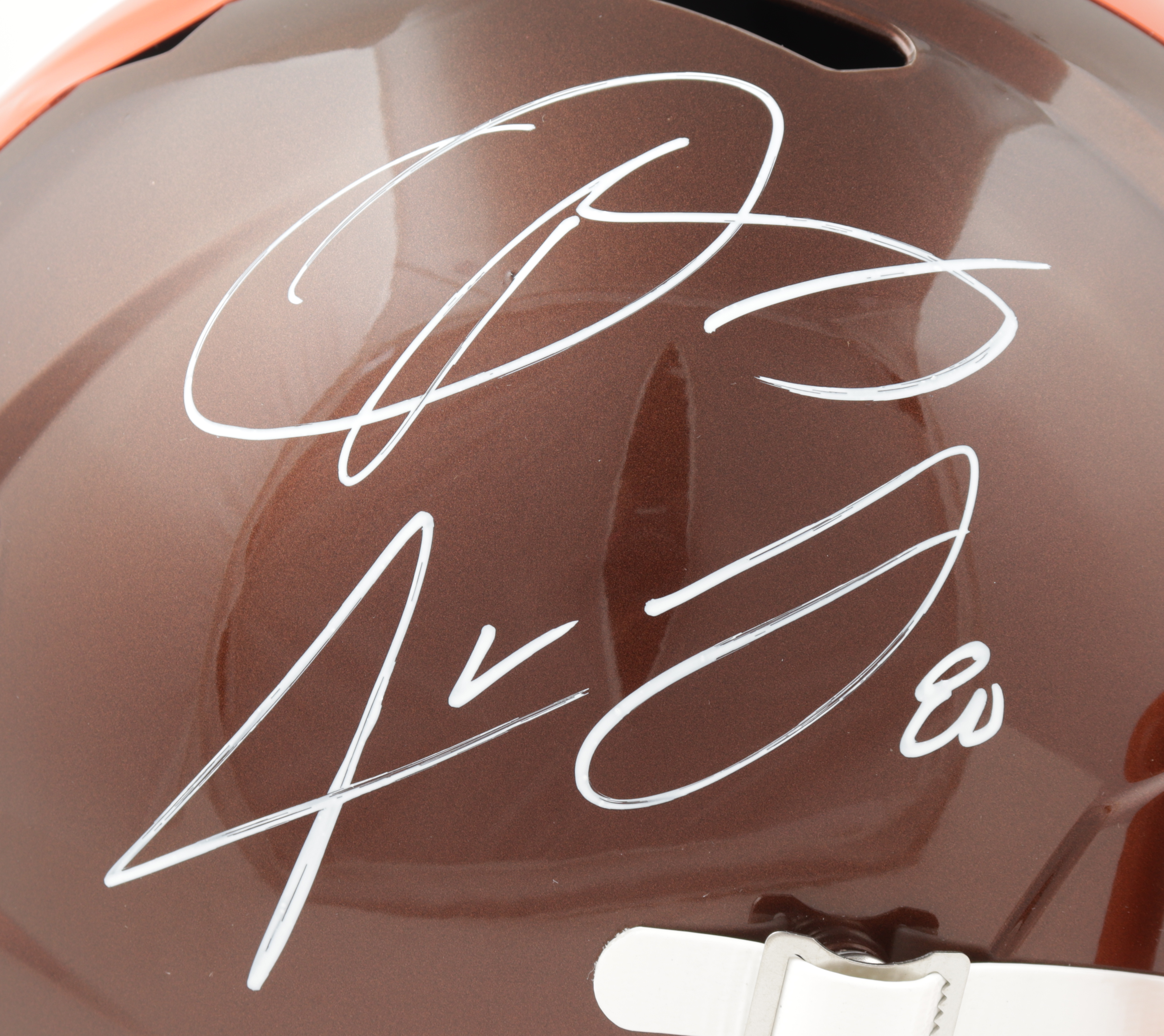 Odell Beckham Jr. & Jarvis Landry Signed Browns Full-Size Flash Alternate Speed Helmet (Beckett Hologram) at PristineAuction.com Odell Beckham Jr. & Jarvis Landry Signed Browns Full-Size Flash Alternate Speed Helmet (Beckett Hologram) at PristineAuction.com