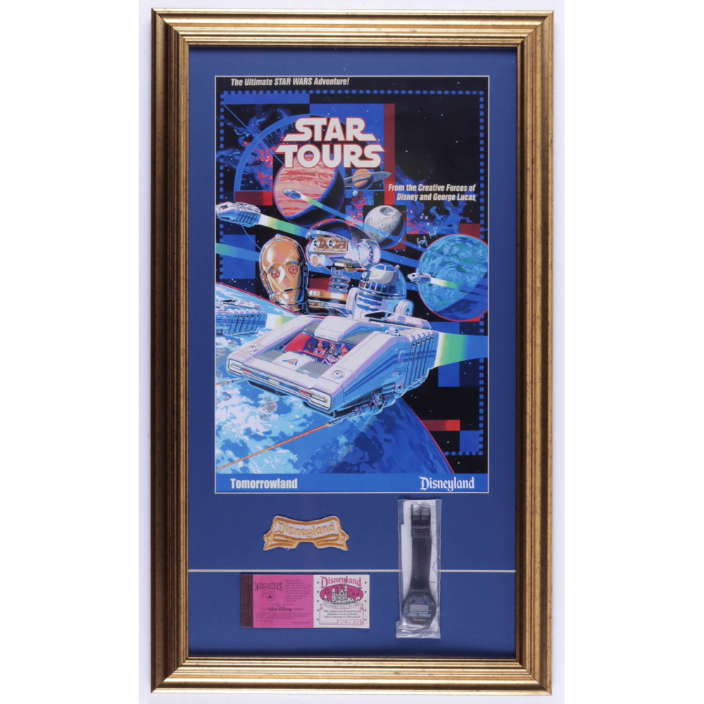 disneyland-star-tours-15x26-print-display-with-vintage-disneyland