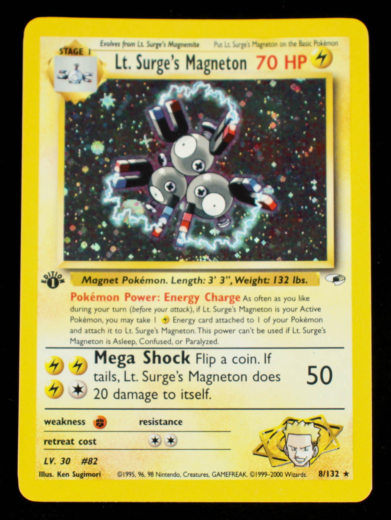 Lt. Surge's Magneton 2000 Pokemon Gym Heroes 1st Edition #8 Holo at PristineAuction.com Lt. Surge's Magneton 2000 Pokemon Gym Heroes 1st Edition #8 Holo at PristineAuction.com