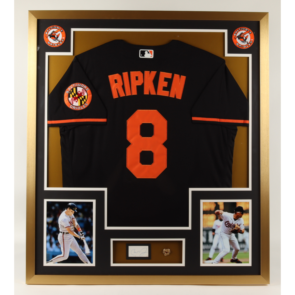 Cal Ripken Jr. Signed 32x36 Custom Framed Cut Display with Vintage ...