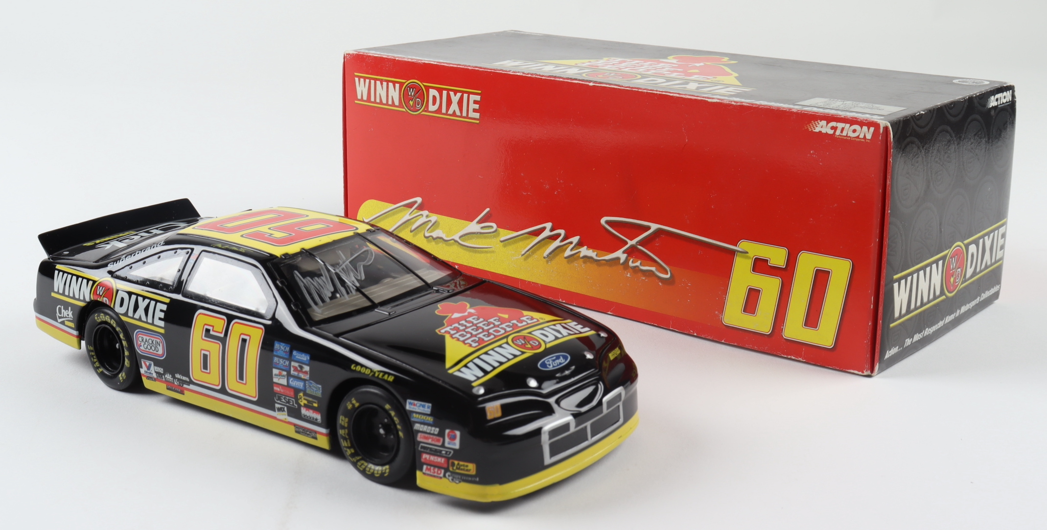 Mark Martin Signed LE #60 Winn Dixie 1997 Thunderbird 1:24 Action Die Cast Car (Beckett COA) at PristineAuction.com Mark Martin Signed LE #60 Winn Dixie 1997 Thunderbird 1:24 Action Die Cast Car (Beckett COA) at PristineAuction.com