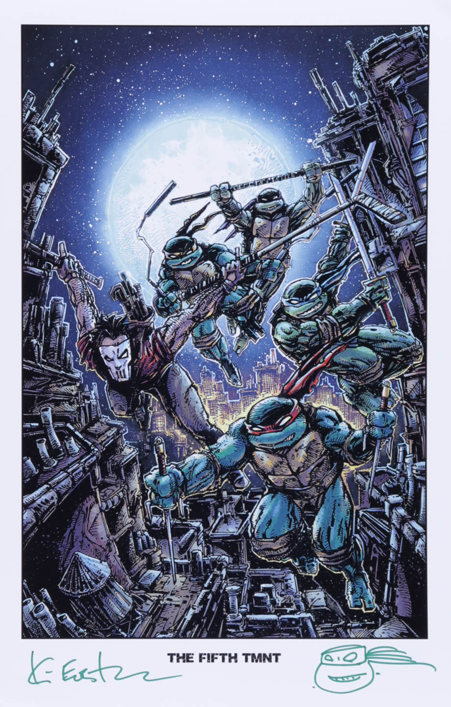 Kevin Eastman Signed "The Fifth TMNT" 11x17 Photo with Hand-Drawn Sketch (Beckett COA) (See Description) at PristineAuction.com Kevin Eastman Signed "The Fifth TMNT" 11x17 Photo with Hand-Drawn Sketch (Beckett COA) (See Description) at PristineAuction.com