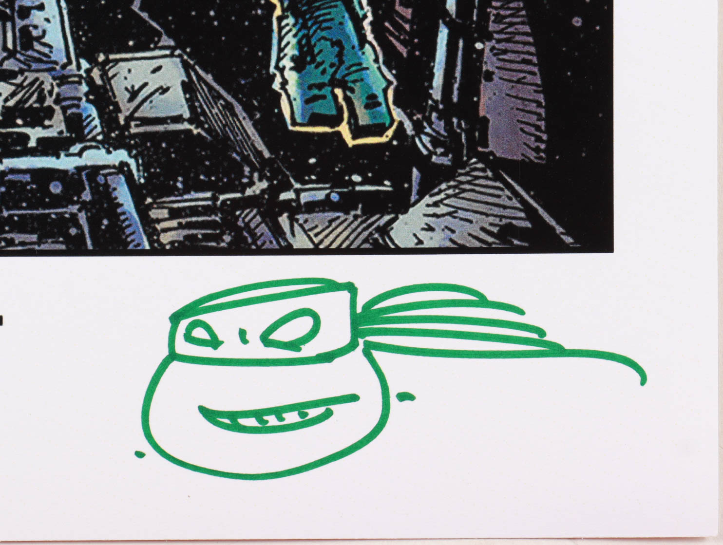 Kevin Eastman Signed "The Fifth TMNT" 11x17 Photo with Hand-Drawn Sketch (Beckett COA) (See Description) at PristineAuction.com Kevin Eastman Signed "The Fifth TMNT" 11x17 Photo with Hand-Drawn Sketch (Beckett COA) (See Description) at PristineAuction.com
