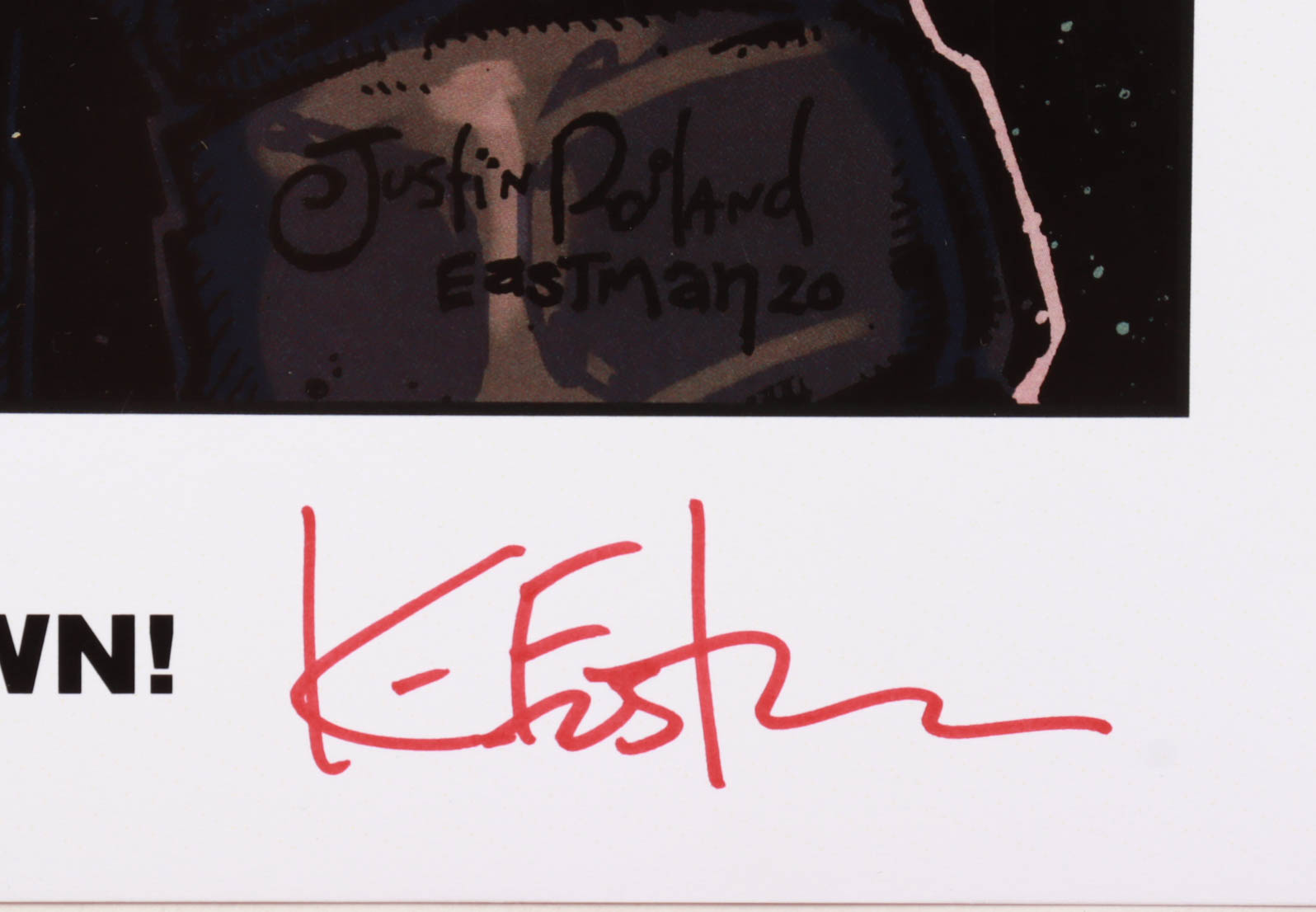 Kevin Eastman & Justin Roiland Signed "Hiroto Showdown!" 11x17 Photo (Beckett COA) (See Description) at PristineAuction.com Kevin Eastman & Justin Roiland Signed "Hiroto Showdown!" 11x17 Photo (Beckett COA) (See Description) at PristineAuction.com