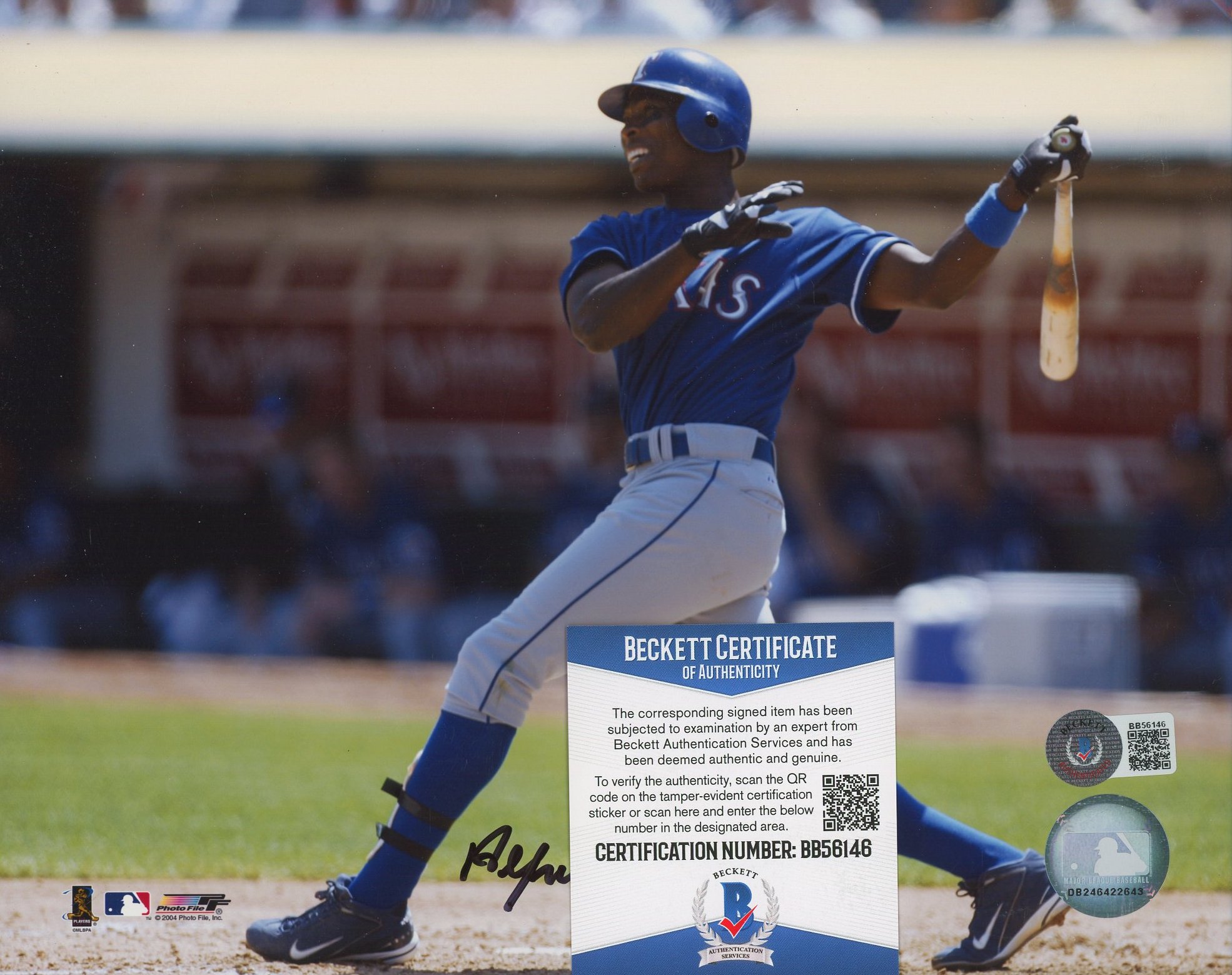 Alfonso Soriano Signed Rangers 8x10 Photo (Beckett COA) at PristineAuction.com Alfonso Soriano Signed Rangers 8x10 Photo (Beckett COA) at PristineAuction.com