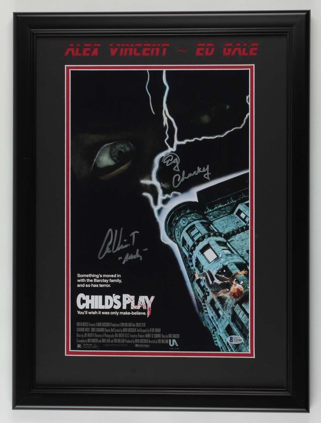 Alex Vincent & Ed Gale Signed "Child's Play" 17.5x23.5 Custom Framed Photo Display Inscribed "Andy" & "Chucky" (Beckett Hologram) at PristineAuction.com Alex Vincent & Ed Gale Signed "Child's Play" 17.5x23.5 Custom Framed Photo Display Inscribed "Andy" & "Chucky" (Beckett Hologram) at PristineAuction.com
