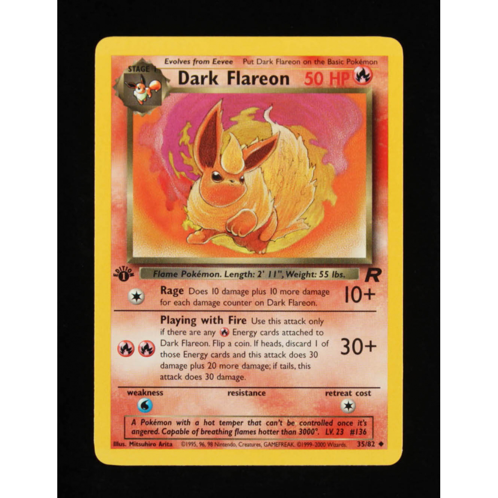 Dark Flareon 2000 Pokemon Team Rocket First Edition #35 | Pristine Auction