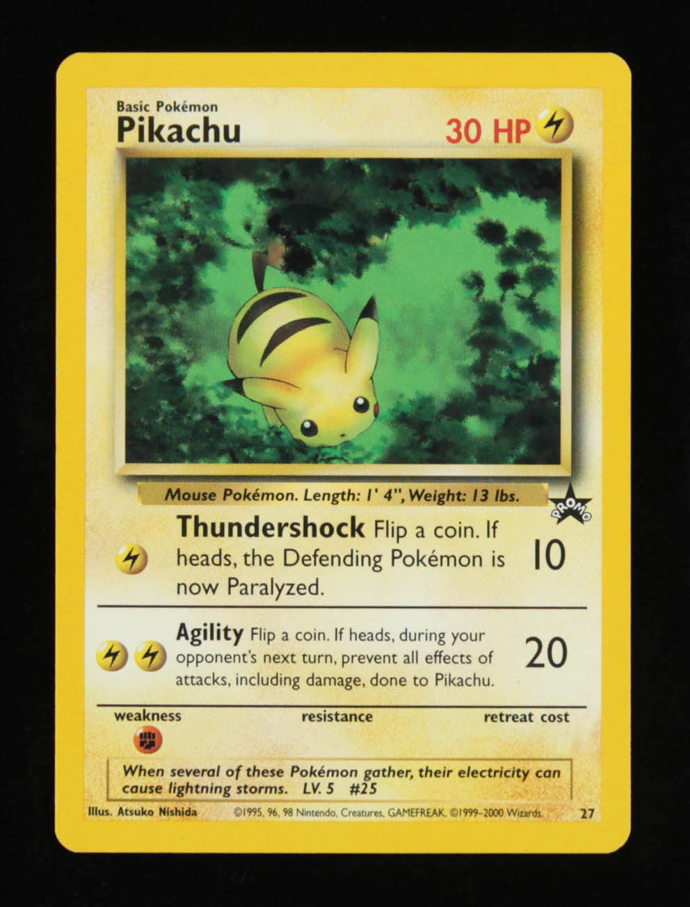 Pikachu (2000 Movie) 1999-02 Pokemon Wizards of the Coast Black Star Promos #27 at PristineAuction.com Pikachu (2000 Movie) 1999-02 Pokemon Wizards of the Coast Black Star Promos #27 at PristineAuction.com