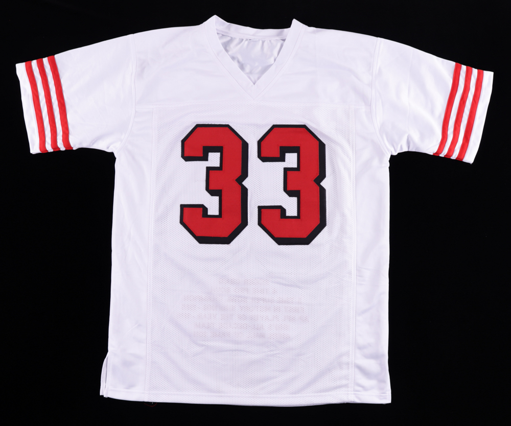 Roger Craig Signed Career Highlight Stat Jersey Inscribed "3x SB Champ" & "1000/1000 85" (JSA COA) (See Description) at PristineAuction.com Roger Craig Signed Career Highlight Stat Jersey Inscribed "3x SB Champ" & "1000/1000 85" (JSA COA) (See Description) at PristineAuction.com