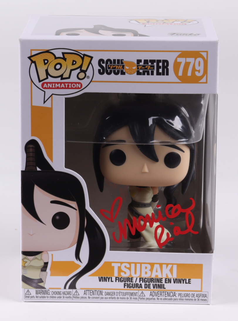 Monica Rial Signed Pop! Animation "Soul Eater" #779 Tsubaki Funko Pop! Vinyl Figure (JSA COA) (See Description) at PristineAuction.com Monica Rial Signed Pop! Animation "Soul Eater" #779 Tsubaki Funko Pop! Vinyl Figure (JSA COA) (See Description) at PristineAuction.com