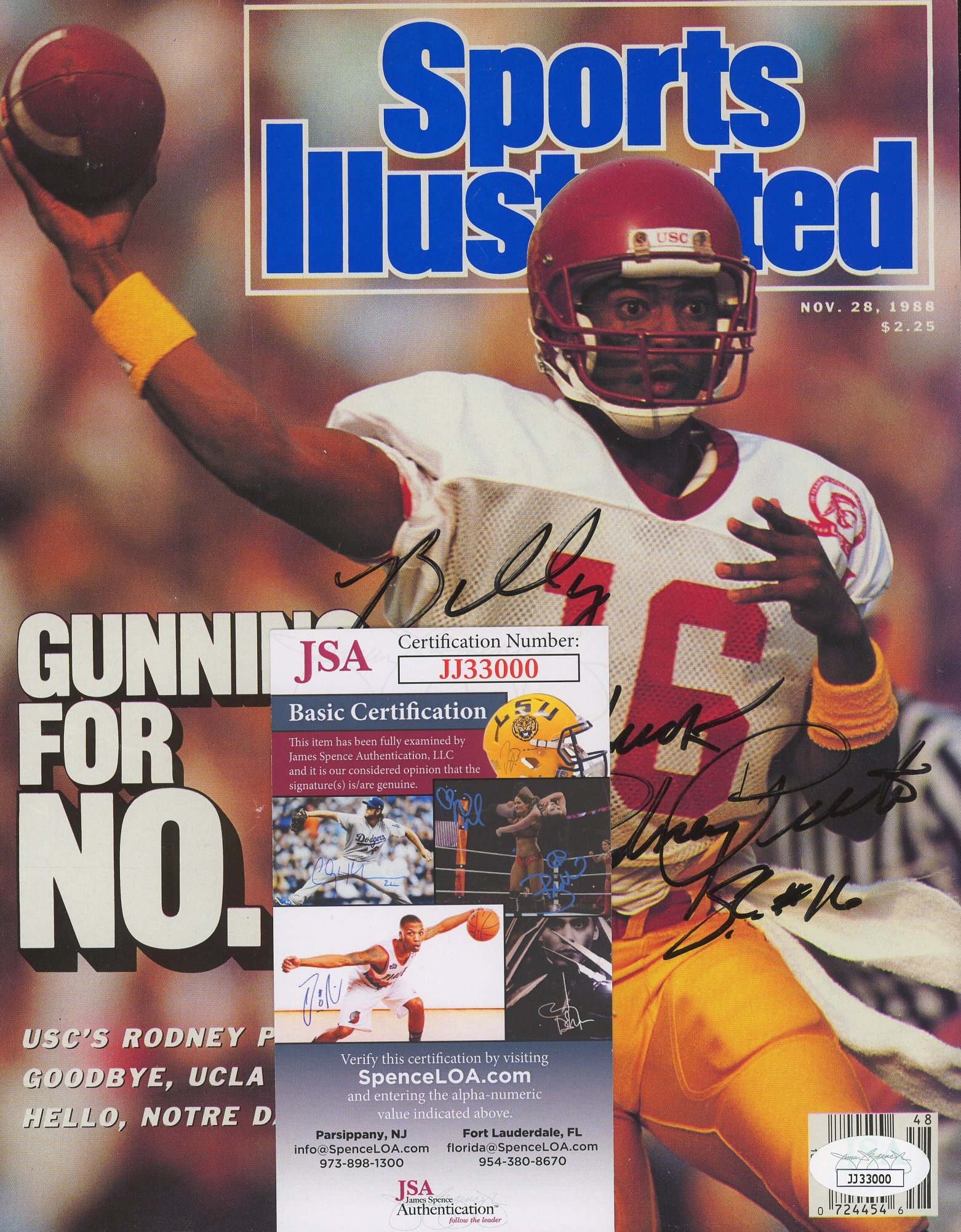 Rodney Peete Signed "Sports Illustrated" Cover Inscribed "Best of Luck" (JSA COA) at PristineAuction.com Rodney Peete Signed "Sports Illustrated" Cover Inscribed "Best of Luck" (JSA COA) at PristineAuction.com