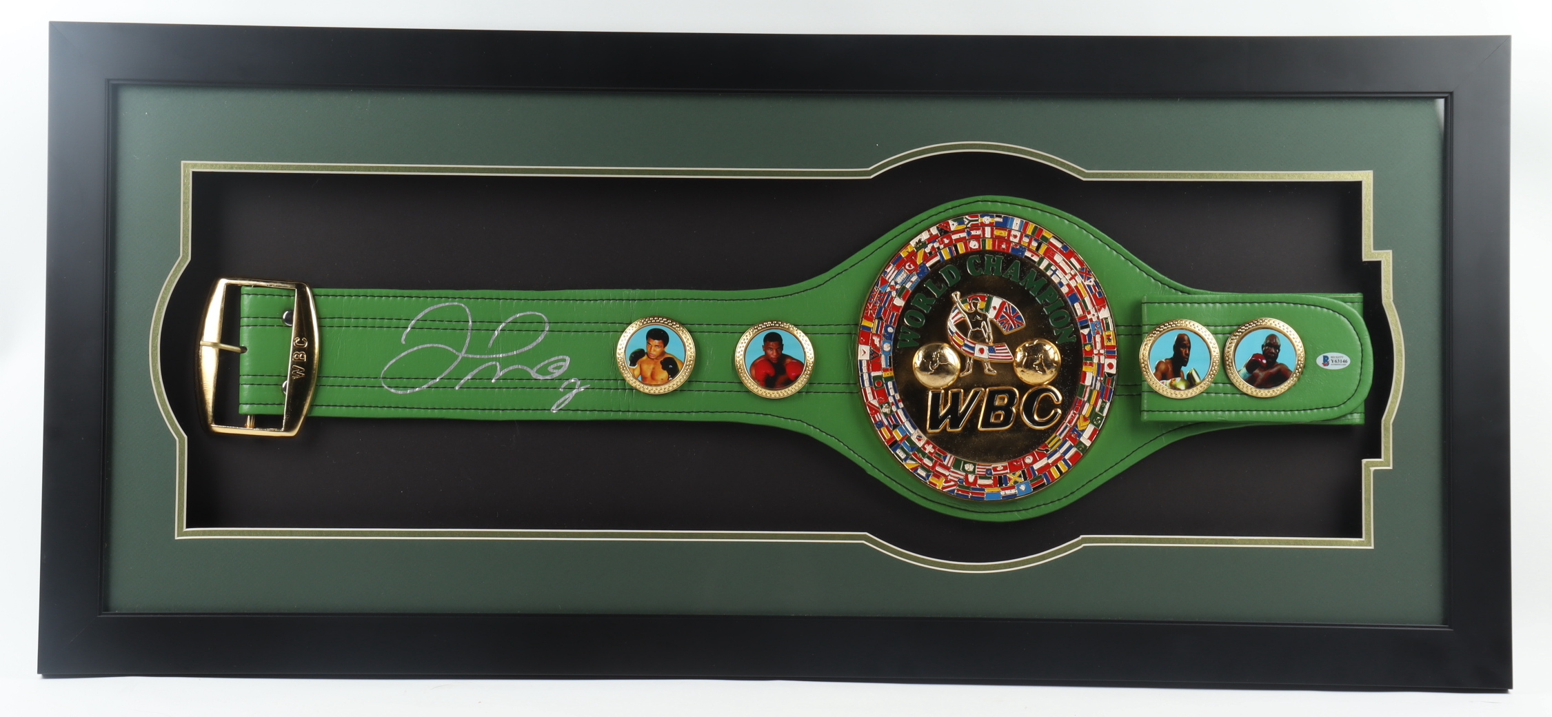 Floyd Mayweather Jr. Signed 19x43 Custom Framed Full-Size Replica WBC World Championship Belt (Beckett Hologram) at PristineAuction.com Floyd Mayweather Jr. Signed 19x43 Custom Framed Full-Size Replica WBC World Championship Belt (Beckett Hologram) at PristineAuction.com