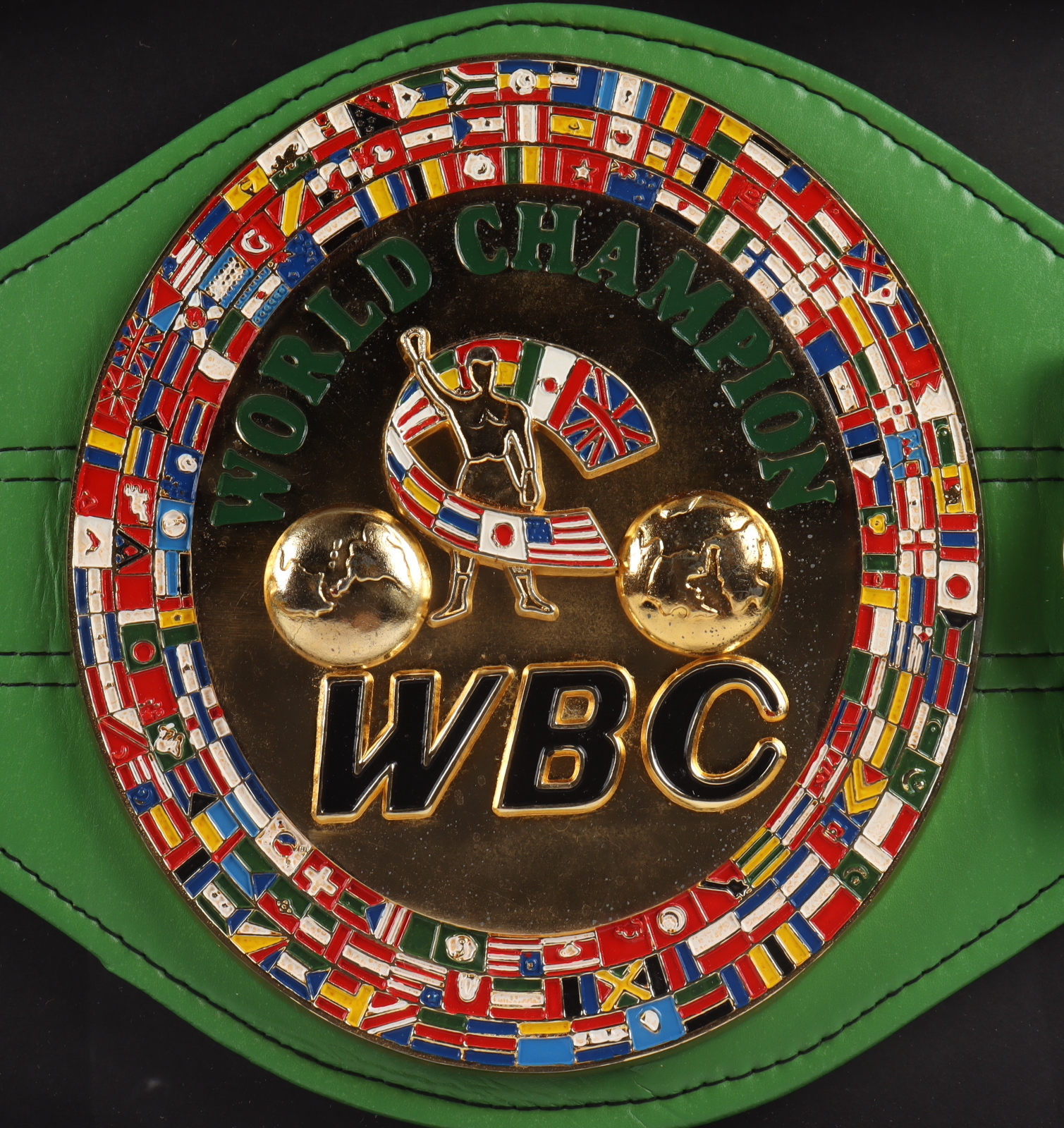 Floyd Mayweather Jr. Signed 19x43 Custom Framed Full-Size Replica WBC World Championship Belt (Beckett Hologram) at PristineAuction.com Floyd Mayweather Jr. Signed 19x43 Custom Framed Full-Size Replica WBC World Championship Belt (Beckett Hologram) at PristineAuction.com