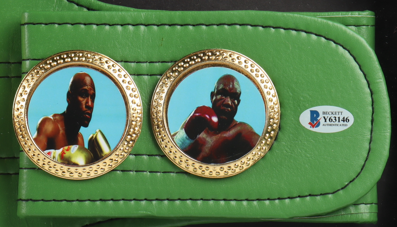 Floyd Mayweather Jr. Signed 19x43 Custom Framed Full-Size Replica WBC World Championship Belt (Beckett Hologram) at PristineAuction.com Floyd Mayweather Jr. Signed 19x43 Custom Framed Full-Size Replica WBC World Championship Belt (Beckett Hologram) at PristineAuction.com