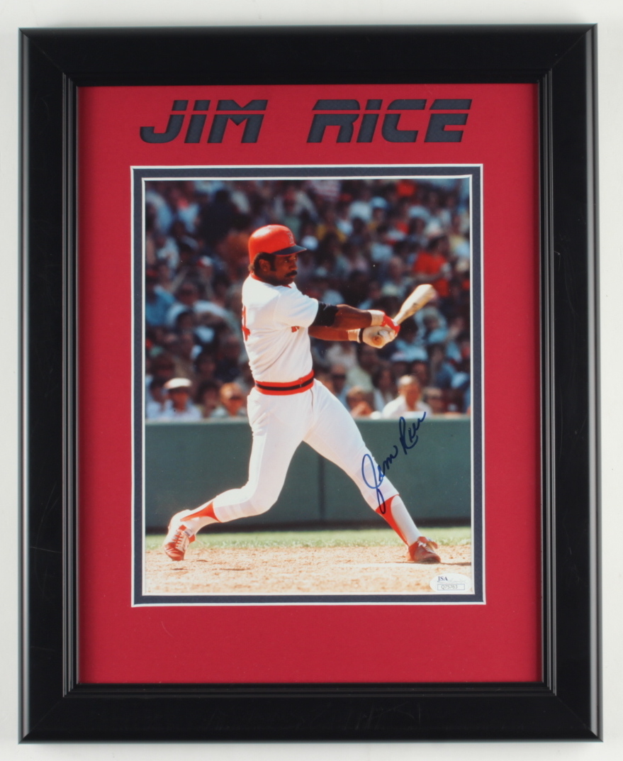 Jim Rice Signed Red Sox 13.5x16.5 Custom Framed Photo Display (JSA COA) (See Description) at PristineAuction.com Jim Rice Signed Red Sox 13.5x16.5 Custom Framed Photo Display (JSA COA) (See Description) at PristineAuction.com