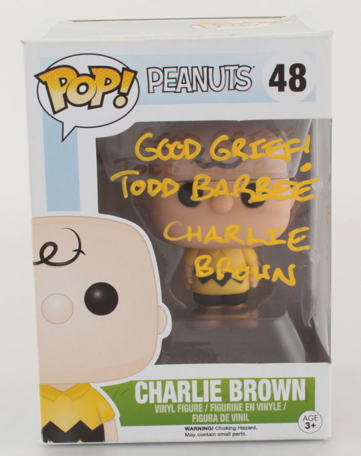 Todd Barbee Signed "Peanuts" Charlie Brown #48 Funko Pop! Vinyl Figure Inscribed "GOOD GRIEF" & "CHARLIE BROWN" (Beckett COA) at PristineAuction.com Todd Barbee Signed "Peanuts" Charlie Brown #48 Funko Pop! Vinyl Figure Inscribed "GOOD GRIEF" & "CHARLIE BROWN" (Beckett COA) at PristineAuction.com