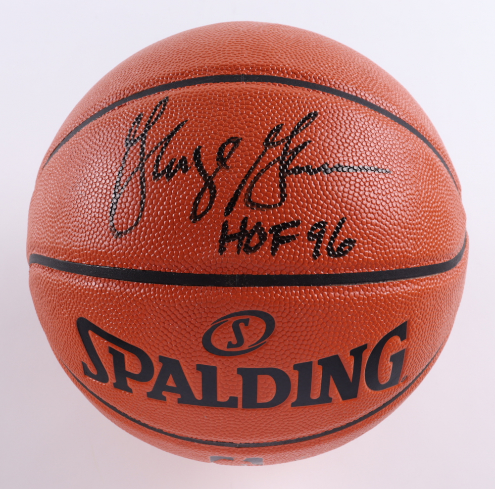 george gervin signed basketball