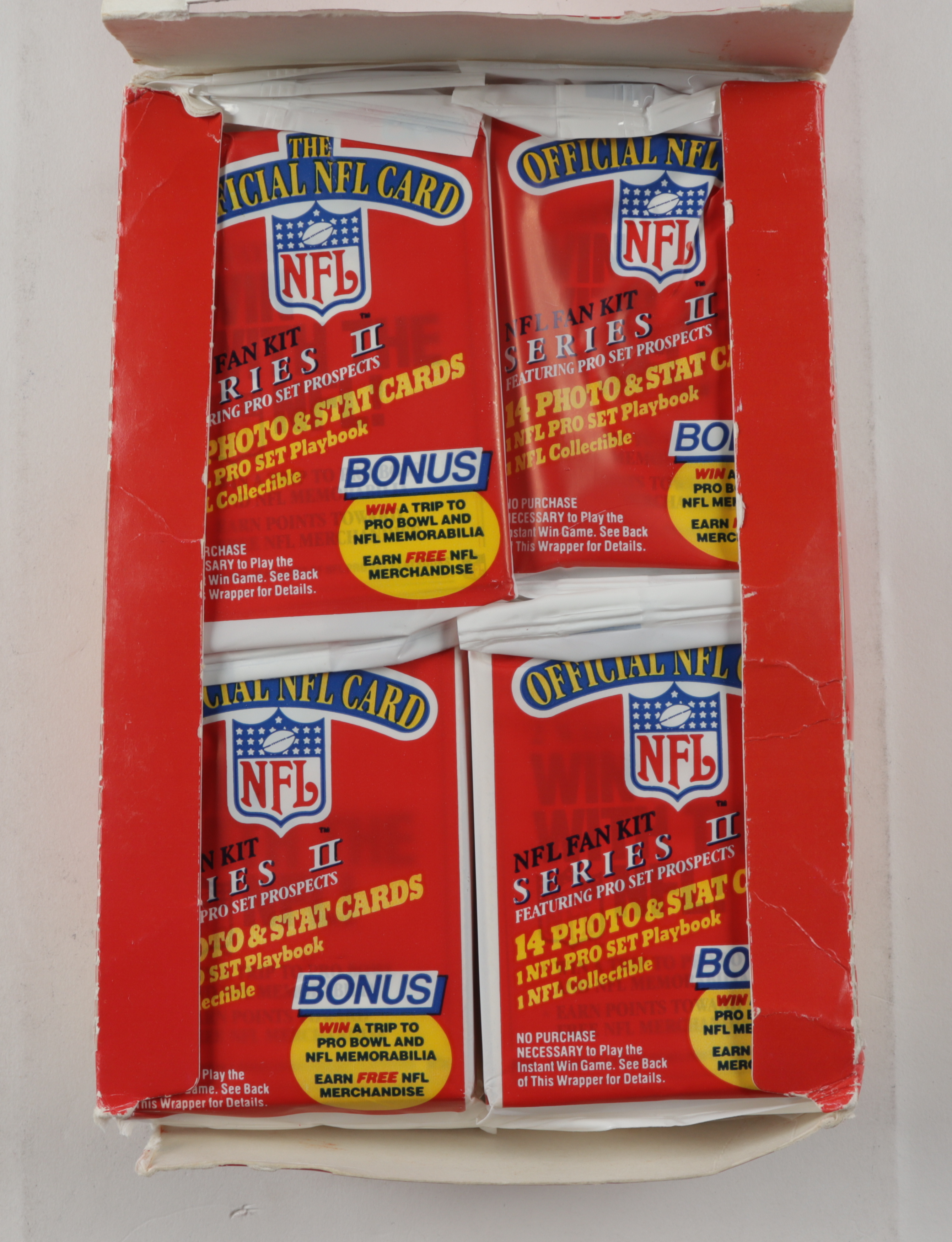 1989 Pro Set Series 2 Football Wax Box with (36) Packs (See Descriptions) at PristineAuction.com 1989 Pro Set Series 2 Football Wax Box with (36) Packs (See Descriptions) at PristineAuction.com