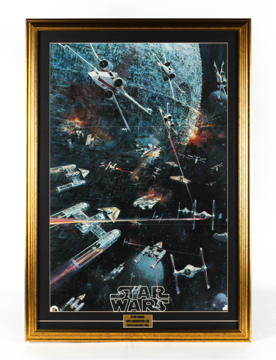 Star Wars 25x36 Custom Framed 1977 Original Promotion Poster Display at PristineAuction.com Star Wars 25x36 Custom Framed 1977 Original Promotion Poster Display at PristineAuction.com