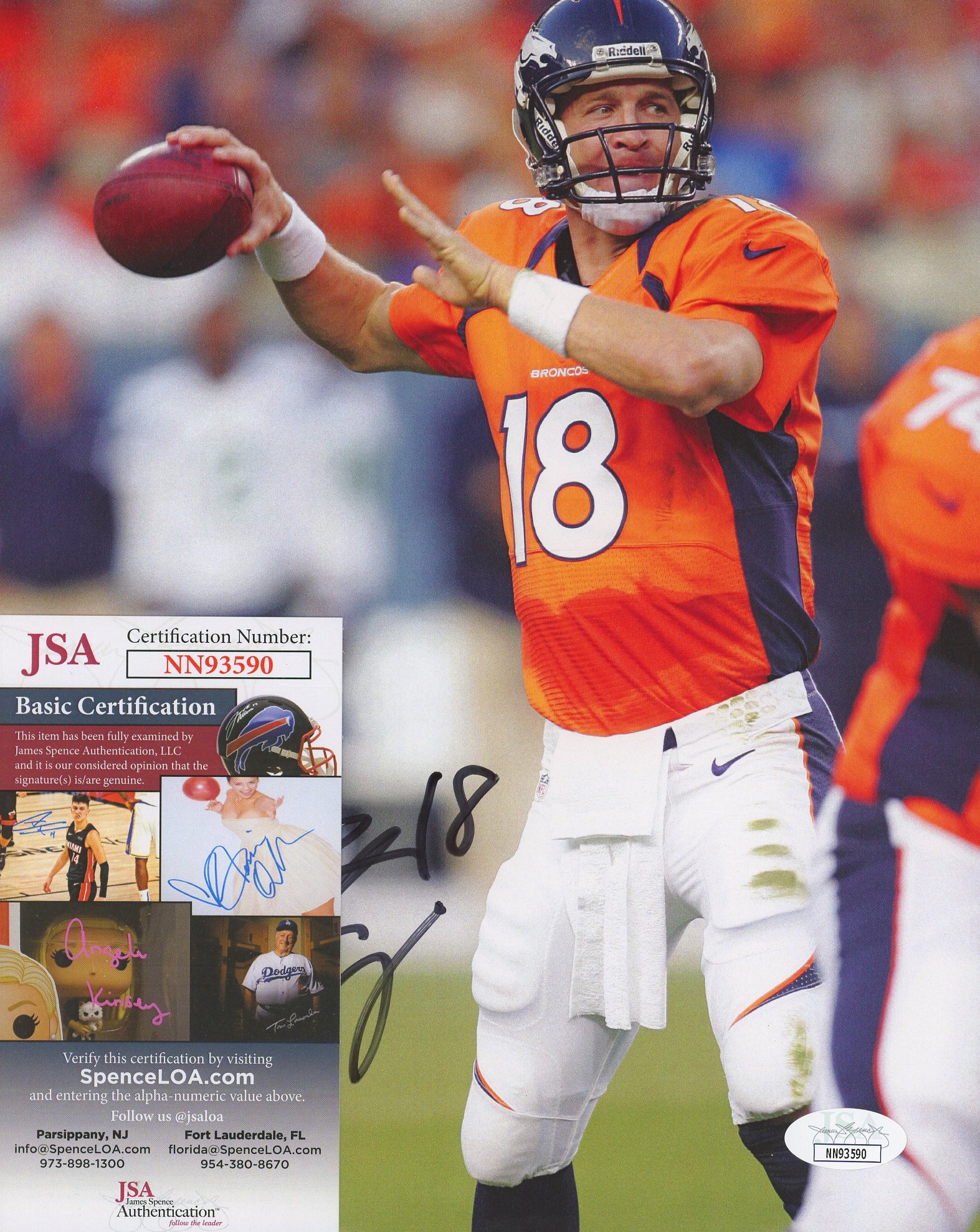 Peyton Manning Signed Broncos 8x10 Photo (JSA) at PristineAuction.com Peyton Manning Signed Broncos 8x10 Photo (JSA) at PristineAuction.com