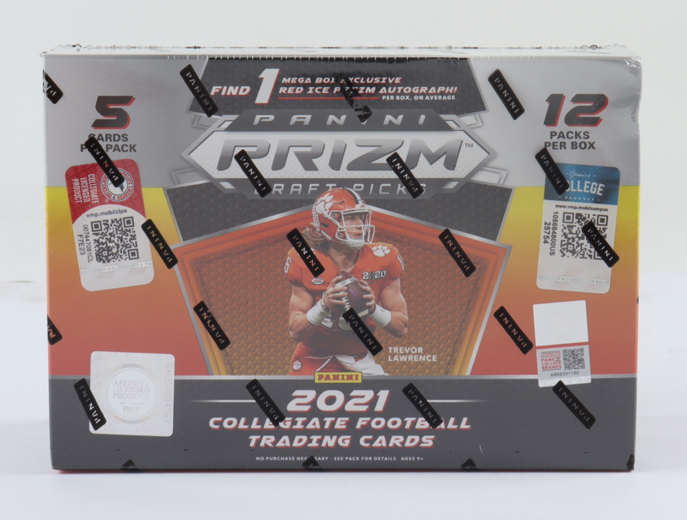 2021 Panini Prizm Draft Picks Football Mega Box with (12) Packs at PristineAuction.com 2021 Panini Prizm Draft Picks Football Mega Box with (12) Packs at PristineAuction.com