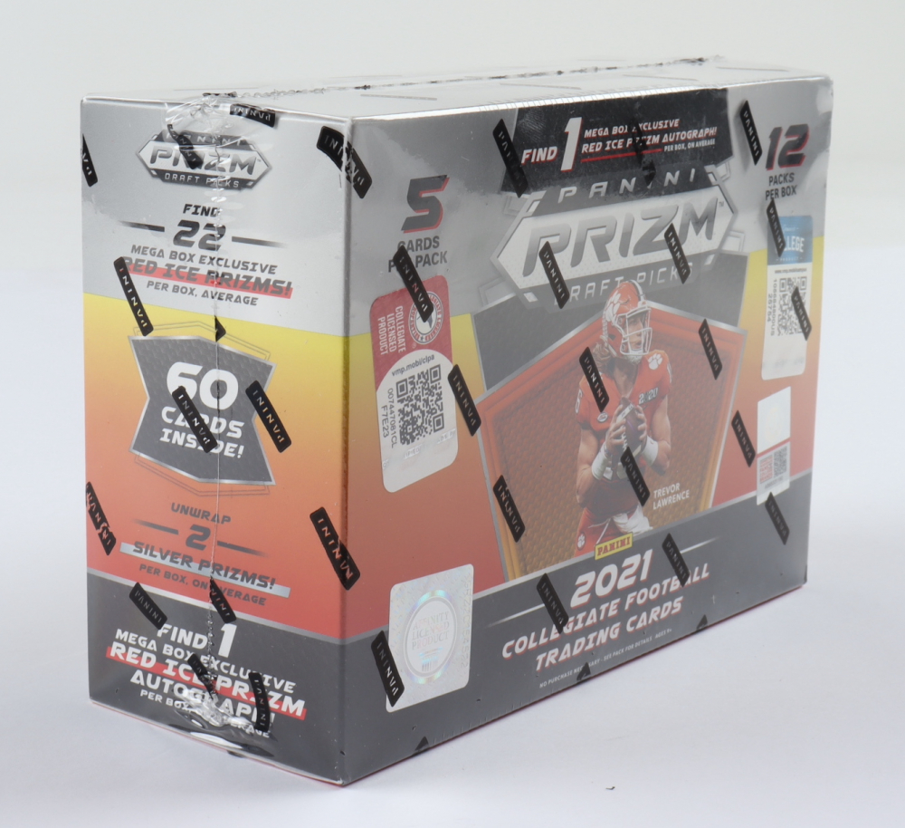 2021 Panini Prizm Draft Picks Football Mega Box with (12) Packs at PristineAuction.com 2021 Panini Prizm Draft Picks Football Mega Box with (12) Packs at PristineAuction.com