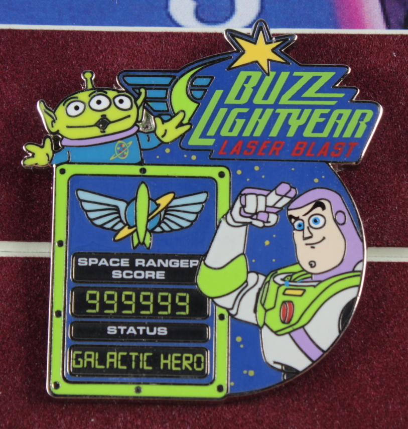 Disneyland "Buzz Lightyear Astro Blaster" 16x24 Custom Framed Print Display with Official Ride Pin at PristineAuction.com Disneyland "Buzz Lightyear Astro Blaster" 16x24 Custom Framed Print Display with Official Ride Pin at PristineAuction.com