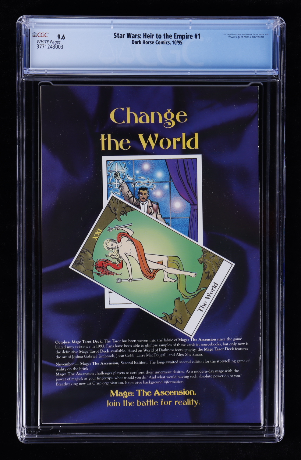 1995 "Star Wars: Heir To The Empire" Issue #1 Dark Horse Comics Comic Book (CGC 9.6) at PristineAuction.com 1995 "Star Wars: Heir To The Empire" Issue #1 Dark Horse Comics Comic Book (CGC 9.6) at PristineAuction.com