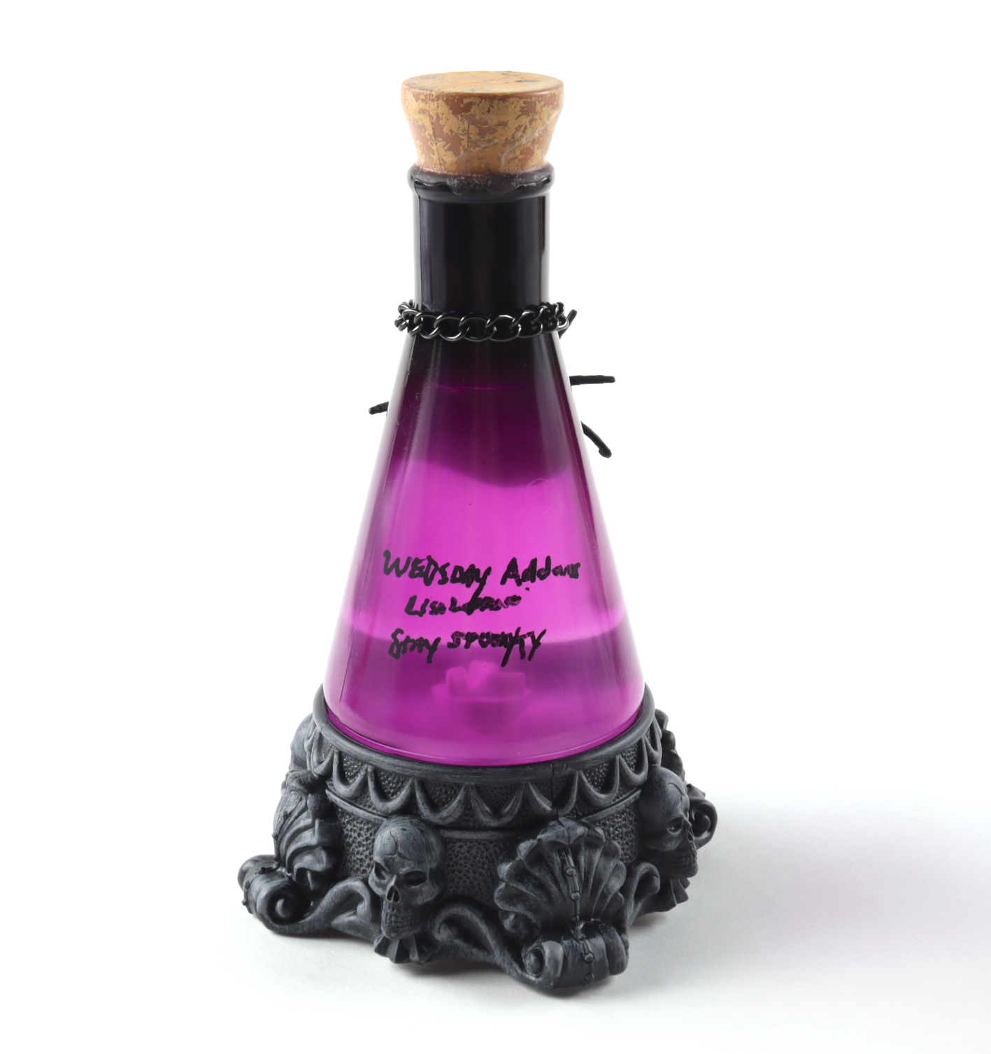 Lisa Loring Signed Spooky Potion Bottle Inscribed "Wednesday Addams" & "Stay Spooky" (PSA) at PristineAuction.com Lisa Loring Signed Spooky Potion Bottle Inscribed "Wednesday Addams" & "Stay Spooky" (PSA) at PristineAuction.com