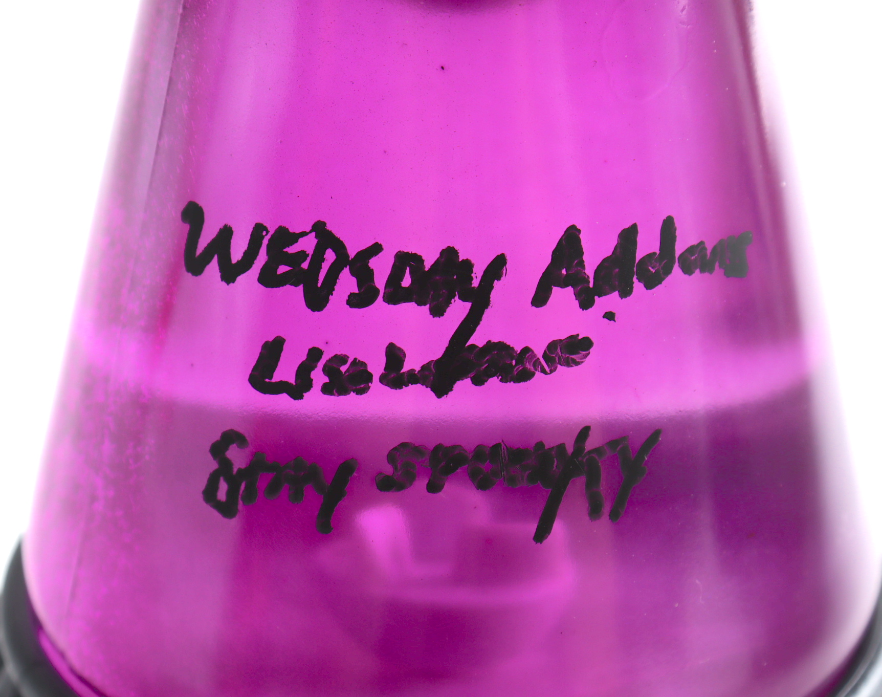 Lisa Loring Signed Spooky Potion Bottle Inscribed "Wednesday Addams" & "Stay Spooky" (PSA) at PristineAuction.com Lisa Loring Signed Spooky Potion Bottle Inscribed "Wednesday Addams" & "Stay Spooky" (PSA) at PristineAuction.com