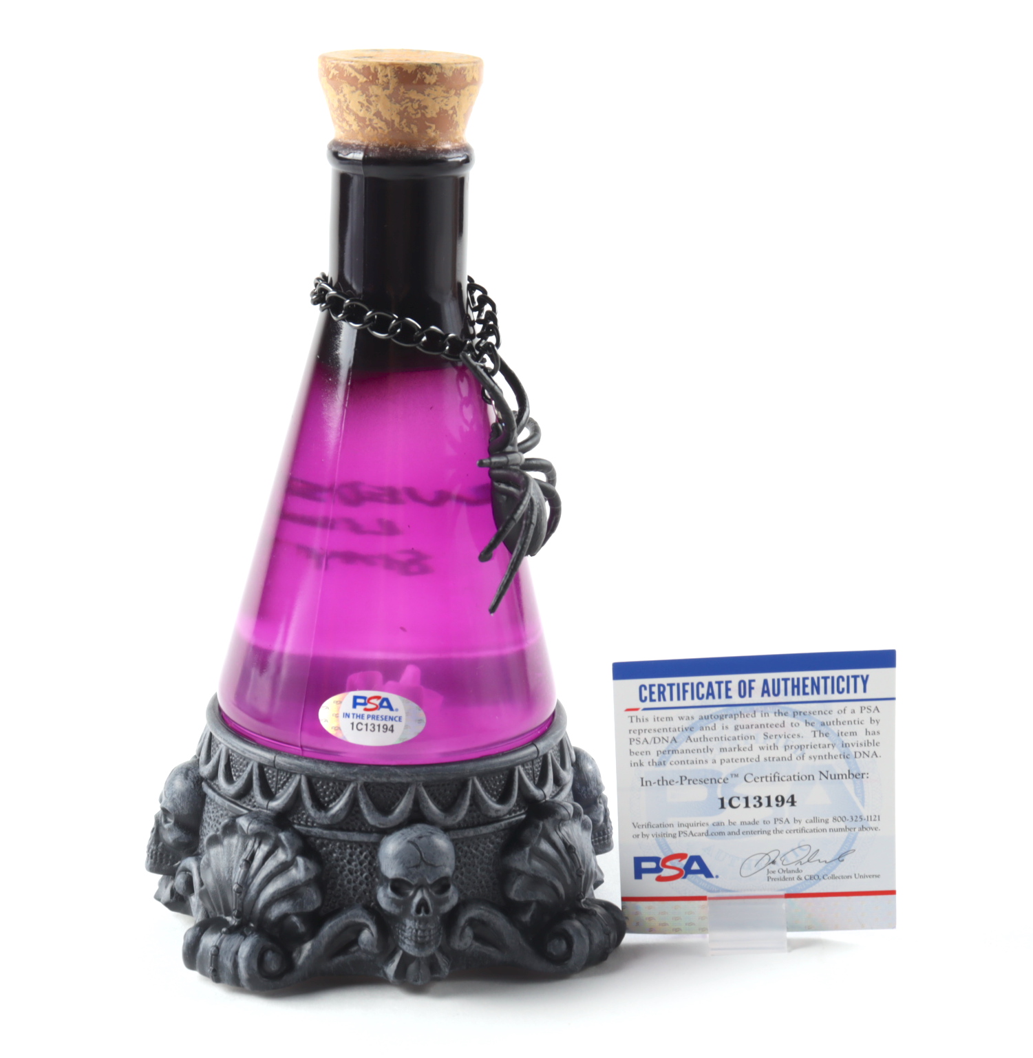 Lisa Loring Signed Spooky Potion Bottle Inscribed "Wednesday Addams" & "Stay Spooky" (PSA) at PristineAuction.com Lisa Loring Signed Spooky Potion Bottle Inscribed "Wednesday Addams" & "Stay Spooky" (PSA) at PristineAuction.com