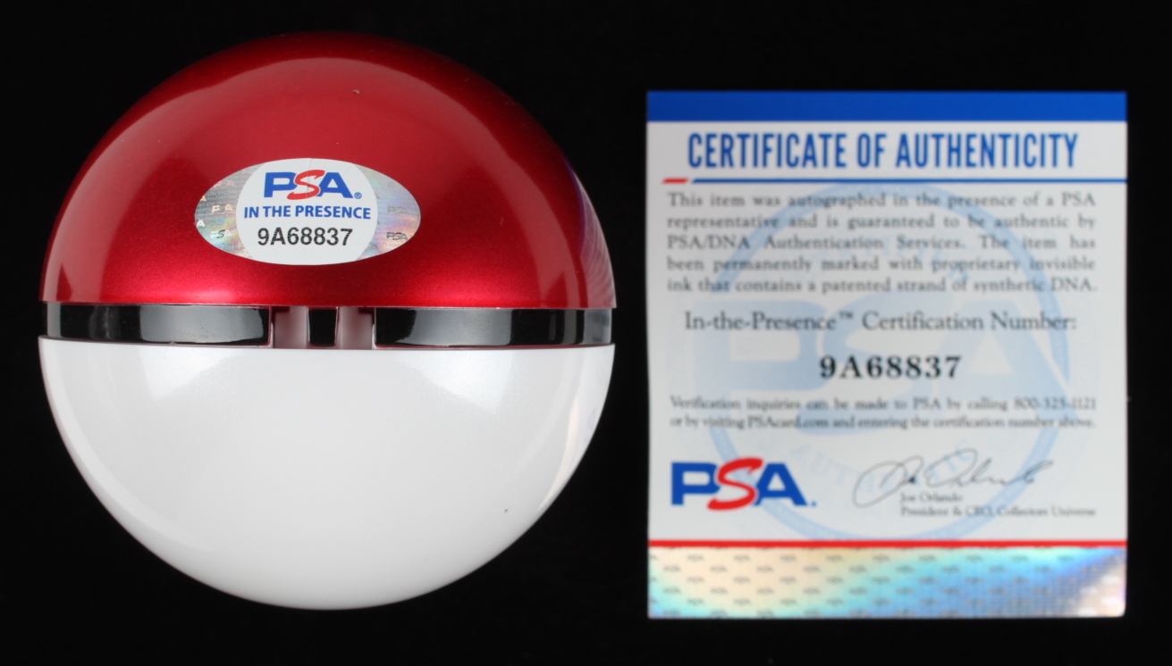 Michael Haigney Signed "Pokemon" Poke Ball Inscribed "Voice of Psyduck" (PSA COA) at PristineAuction.com Michael Haigney Signed "Pokemon" Poke Ball Inscribed "Voice of Psyduck" (PSA COA) at PristineAuction.com