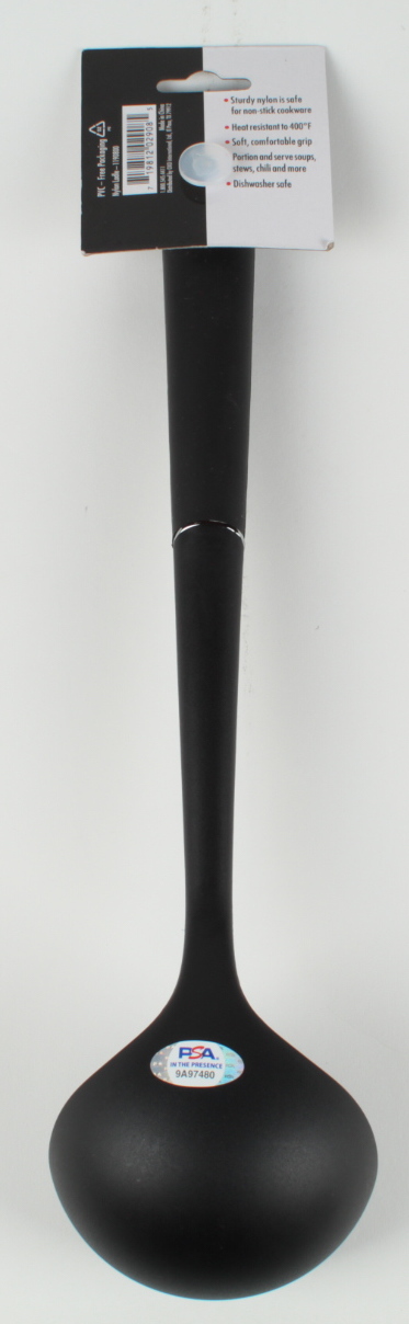 Larry Thomas Signed "Seinfeld" Soup Ladle Inscribed "No Soup For You!" & "The Soup Nazi" (PSA) at PristineAuction.com Larry Thomas Signed "Seinfeld" Soup Ladle Inscribed "No Soup For You!" & "The Soup Nazi" (PSA) at PristineAuction.com